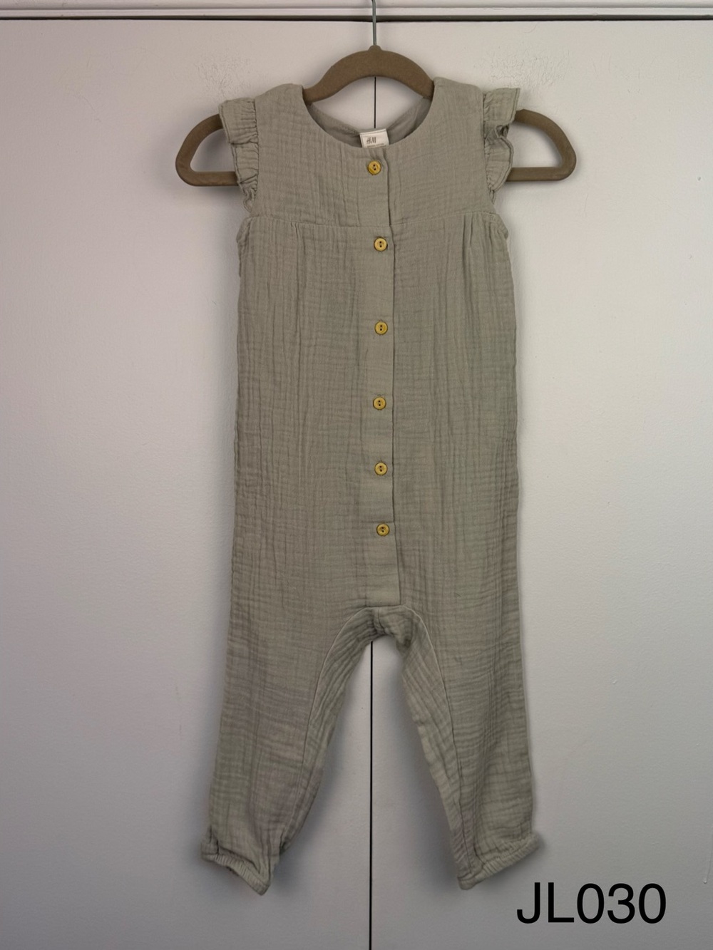 H&M Baby Exclusive Organic Cotton Jumpsuit 18M Sage Green NWT